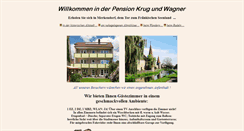 Desktop Screenshot of pension-krug-wagner.de